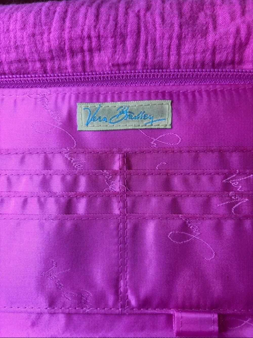 Vera Bradley Bermuda Pink Large Zip Travel Passport Organizer ID Wallet - Picture 6 of 6